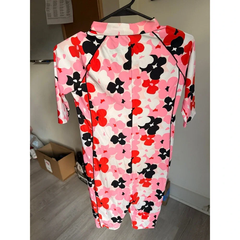 Coolibar floral‎ swimsuit surf suit youth L barracuda